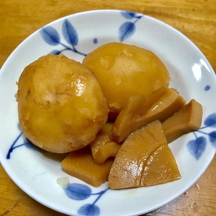 旬の味が!新じゃがとたけのこの炊き合わせ